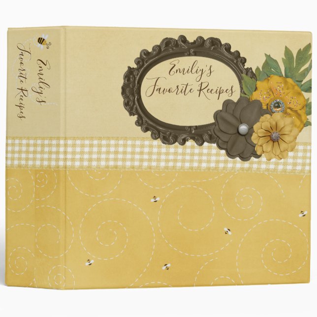 Sweet Little Bee Recipe Binder (Front/Spine)