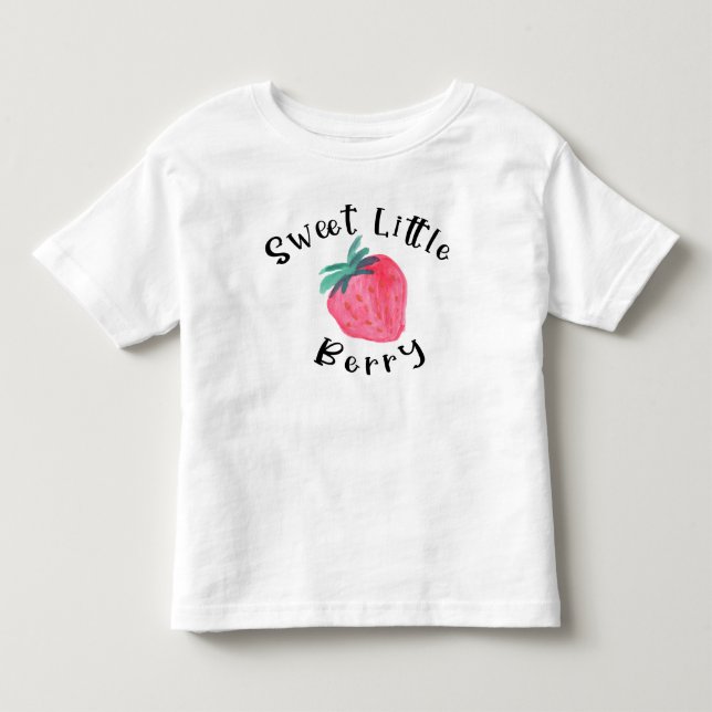 Sweet Little Berry Strawberry Toddler Tshirt  (Front)