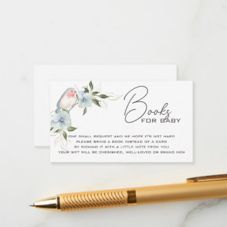 Sweet Little Bird and Flowers Books for Baby  Enclosure Card