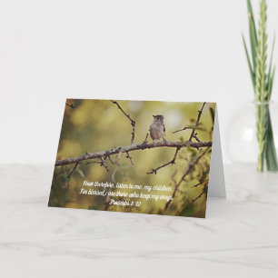 Sweet Little Bird Bible Scripture Proverbs Card