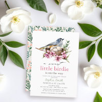 Sweet Little Birdie Floral Nest Girl Baby Shower