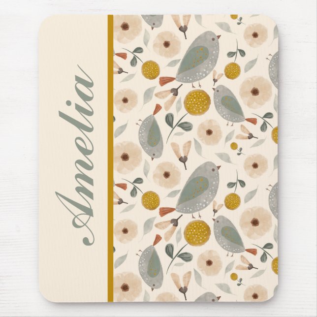 Sweet Little Birds Personalized Mousepad (Front)