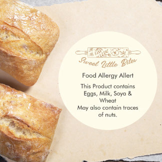 Sweet Little Bites Bakery Food Allergy Allert Classic Round Sticker