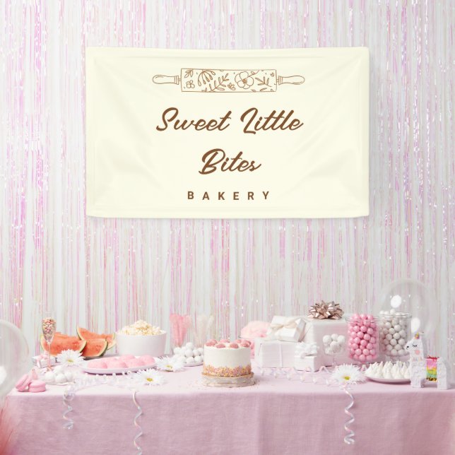 Sweet Little Bites Bakery Logo Vendor Booth Banner (Party)
