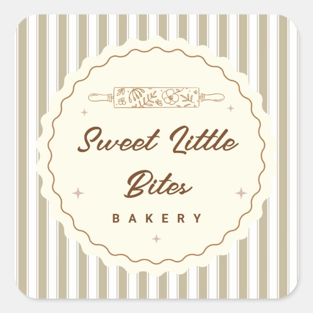 Sweet Little Bites Small Bakery Logo Sticker (Front)