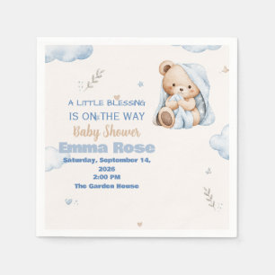Sweet Little Blessing Teddy Bear Baby Shower Napki Napkins