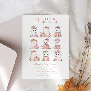 Sweet Little Boo Halloween Baby Shower Invitation