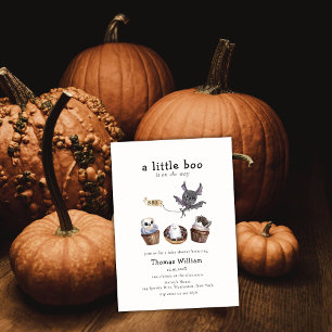Sweet Little Boo Halloween cupcake Baby Shower Invitation