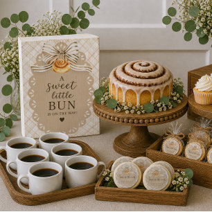 Sweet Little Bun Baby Shower Wood Sign Decor