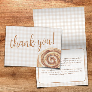Sweet Little Bun in the Oven Baby Shower Folding Thank You Card