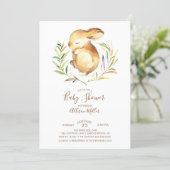 Sweet Little Bunny Baby Shower Invitation (Standing Front)