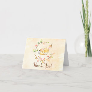 Sweet Little Bunny Baby Shower Thank You Note