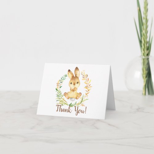 Sweet Little Bunny Baby Shower Thank You Note