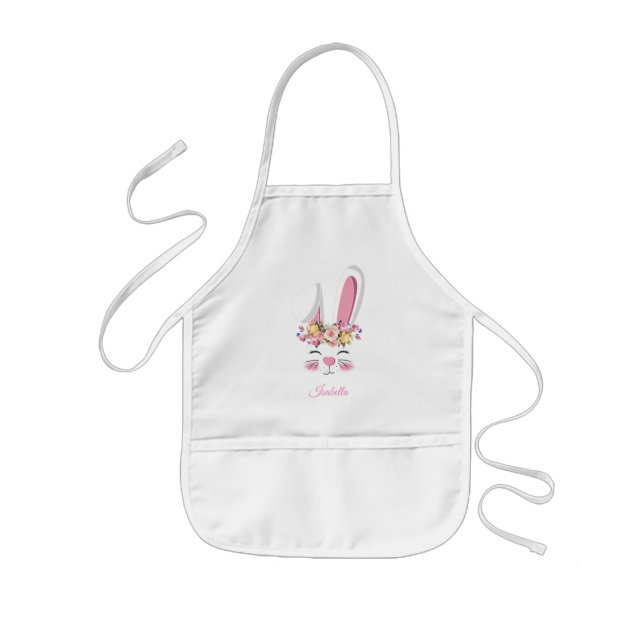 Sweet Little Bunny 🐰 Face Kids' Apron (Front)