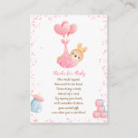 Sweet Little Bunny Girl Book Request Baby Shower  Enclosure Card