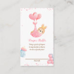 Sweet Little Bunny Girl Diaper Raffle Baby Shower  Enclosure Card