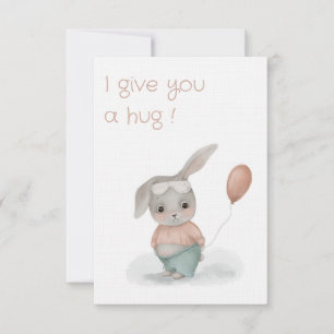 sweet little bunny thank you card