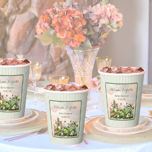 Sweet Little Caterpillar Garden Baby Shower Party Paper Cups