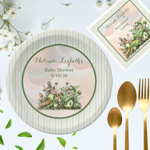 Sweet Little Caterpillar Garden Baby Shower Party Paper Plates