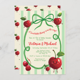 Sweet little Cherry Baby Shower Invitation