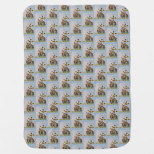 Sweet Little Chipmunks Watercolor Nursery Pattern  Baby Blanket