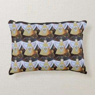 **SWEET LITTLE CHRISTMAS ANGEL** W/ SILVER BACK ACCENT PILLOW