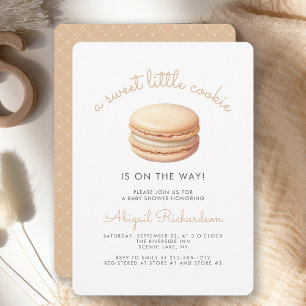 Sweet Little Cookie Macaron Neutral Baby Shower Invitation
