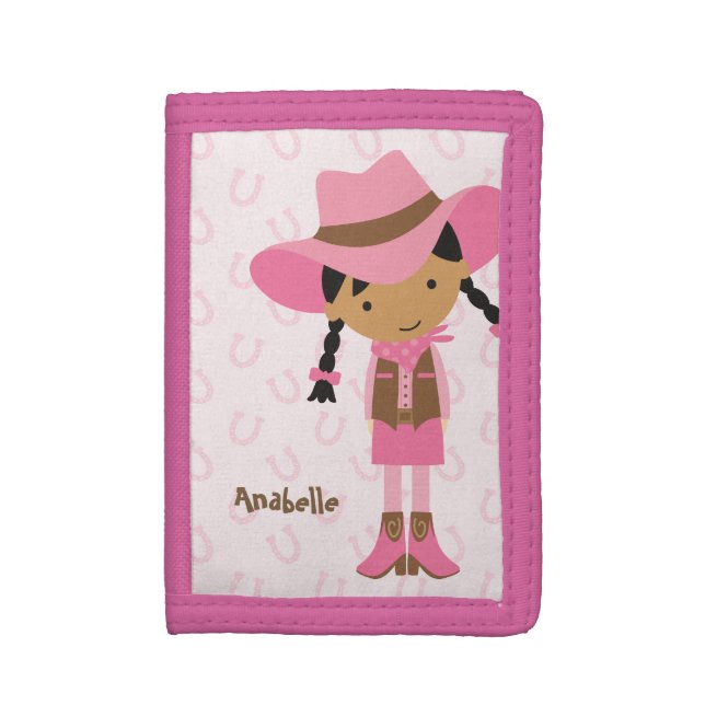 Sweet Little Cowgirl Tri-fold Wallet (Front Vertical)