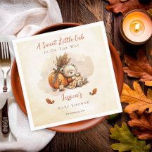 Sweet Little Cub Fall Teddy Bear Baby Shower
