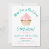Sweet Little Cupcake Birthday Invitation (Front)