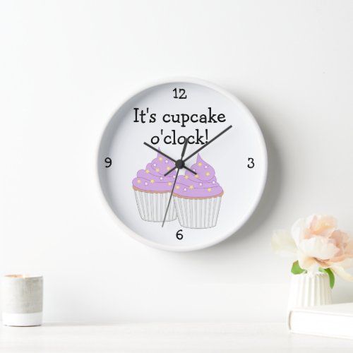 Sweet Little Cupcake _ fun food graphic Clock