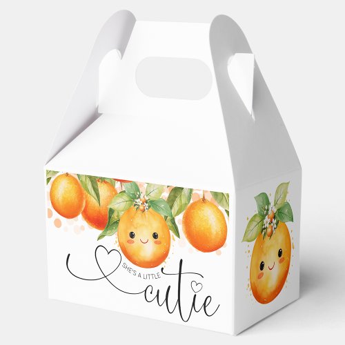 Sweet Little Cutie Orange Citrus Baby Shower Favor Boxes