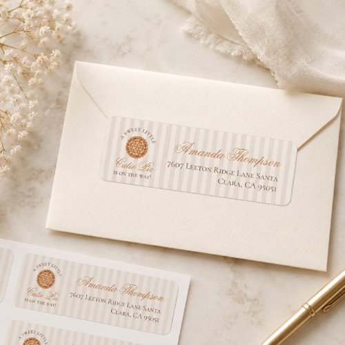 Sweet Little Cutie Pie Neutral Fall Baby Shower Label