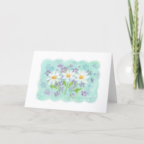 Sweet Little Daisies Blank Greeting Card