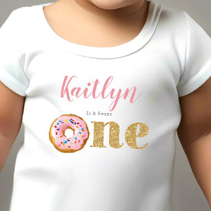 Sweet Little Donut Girls 1st Birthday Baby T-Shirt