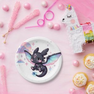 Sweet Little Dragon Baby Shower Paper Plates