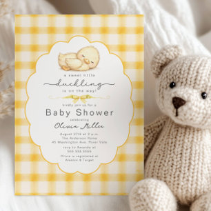 Sweet Little Duckling Baby Shower Invitation