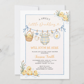 Sweet Little Duckling Baby Shower Invitation