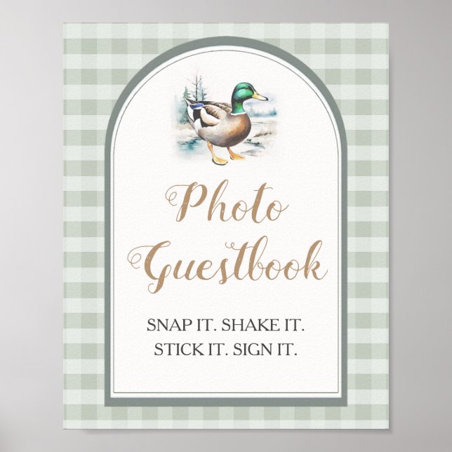 Sweet Little Duckling Baby Shower Photo Guestbook (Front)
