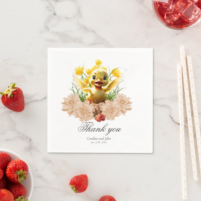Sweet little duckling  napkins (Insitu)