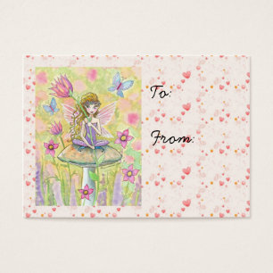 Sweet Little Fairy and Hearts Gift Tags