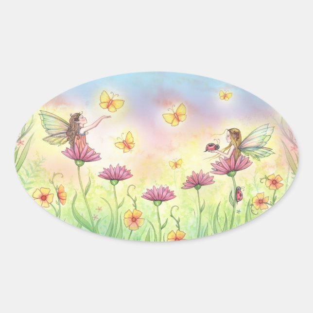 Sweet Little Fairy Sisters Stickers (Front)