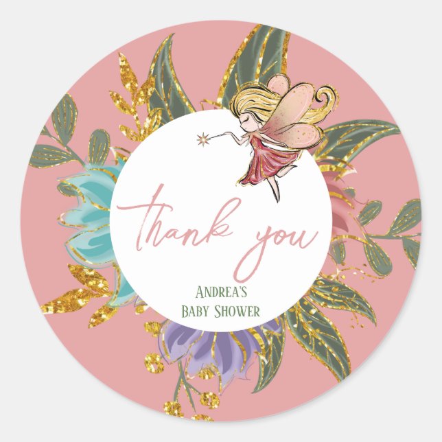 Sweet Little Fairy Wonderland Magical Woodland Classic Round Sticker (Front)