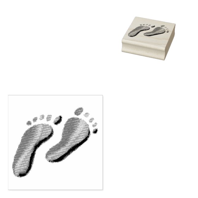 Sweet Little Feet Rubber Stamp (Stamped)