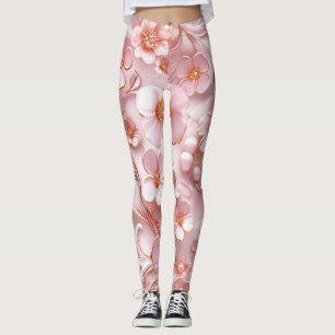 Sweet Little Flowers in Pink Leggings