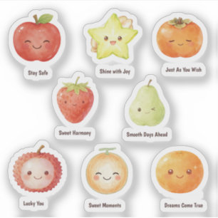Sweet Little Fruit Wishes cute Fruit Sticker