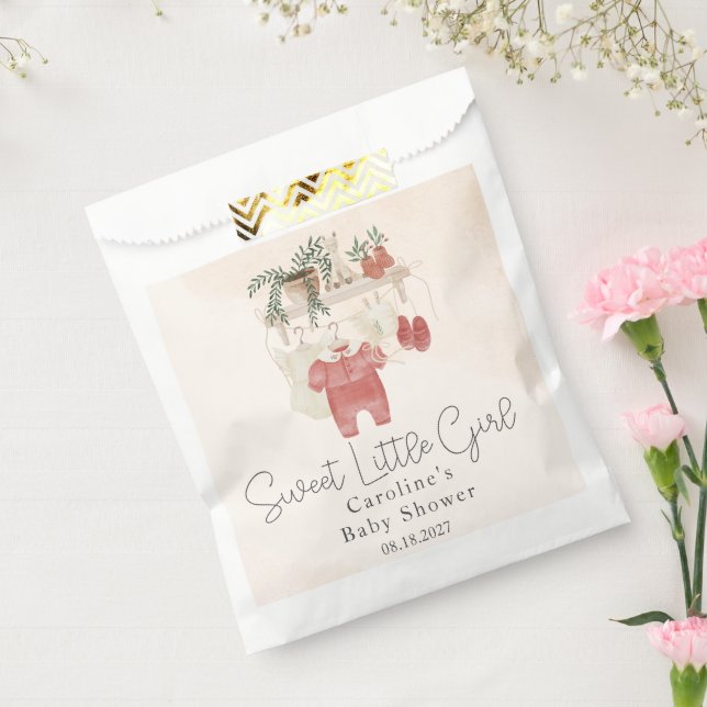 Sweet Little Girl Boho Clothes Baby Shower Favor Bag (Sealed)