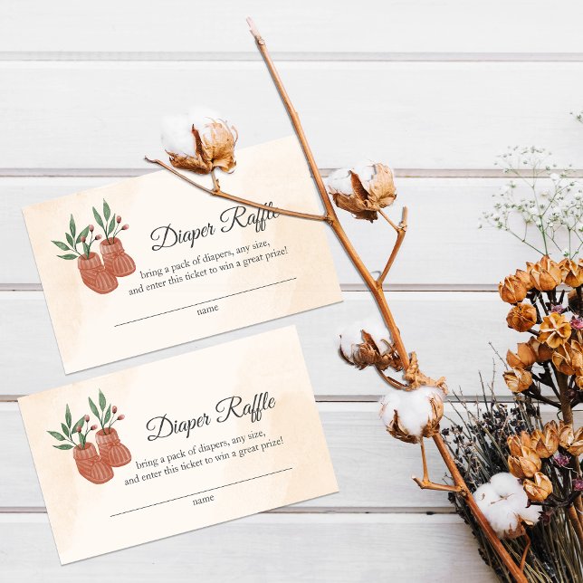 Sweet Little Girl Boho Clothes Diaper Raffle Enclosure Card (Creator Uploaded)