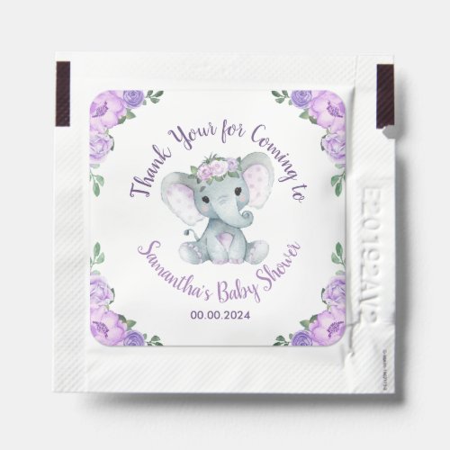 Sweet Little Girl on her way Elephant Sanitizers Hand Sanitizer Packet