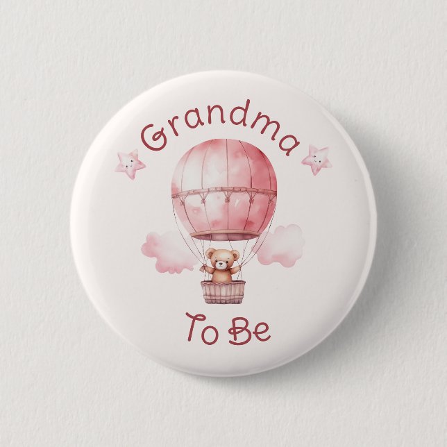 Sweet Little Girl on the Way Baby Shower Button (Front)